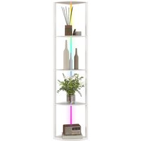 Homcom Rgb Led Shelf Floor Lamp With Remote Control - Living Room