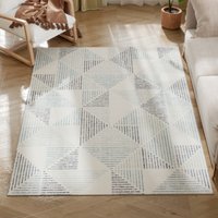 Homcom Polyester Geometric Area Rug - 170 X 120 Cm, Multi-coloured