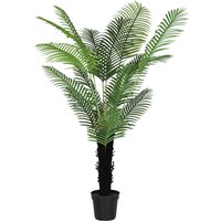 Homcom 175cm Artificial Areca Palm Tree - Lifelike Pe Leaves, Flocked Trunk, Weighted Pot