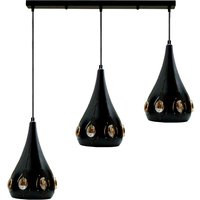 Ledsone Crystal Ceiling Light Shade - 3 Head Hanging Pendant, 95cm Cables