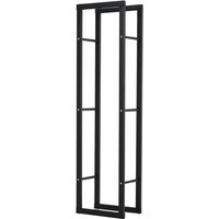 Outsunny 150cm Metal Firewood Log Holder Rack - Elevated Base, Side Rails