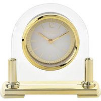 Widdop Glass Mantel Clock Two-tone Dial Gold Stand