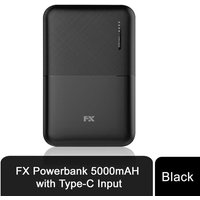 Fx 5000 Mah Power Bank With Type C Input - Black