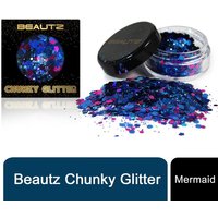 Beautz Chunky Glitter 5g Cosmetic Grade - Mermaid 10ml Pot