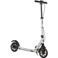 Homcom Aluminium Kick Scooter - Silver, Adjustable Handlebar, Rear Wheel & Hand Brake, 14+