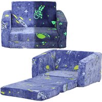 Aiyaplay Glow-in-the-dark Cosmic 2-in-1 Folding Kids Bed