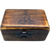 Wooden Pill Box 9x5x4cm - Artisan Carved Designs - Assorted