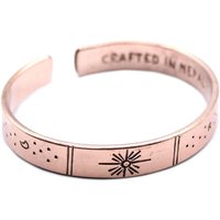 Copper Sunrise Galaxy Stars Earth Inspiration Bracelet - Handcrafted In Nepal