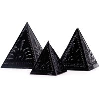 Incense Powder Mould Set, 3 Sizes (large 7.2cm X 6cm, Medium 6.5cm X 5.4cm, Small 4.8cm X 4cm) - Black