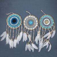 Pastel Blue Macramé Dream Catcher 16cm - Handmade Bohemian Charm