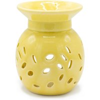 Floral Oil Burner - Yellow