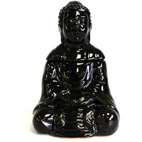 Sitting Buddha Oil Burner - Black