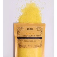 Aromatherapy Bath Potion Grapefruit Peppermint May Chang Pure Essential Oils Sea Salt 350g - Wake Up Blend