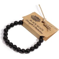 Black Agate Power Bracelet - 8mm Gemstone Beads