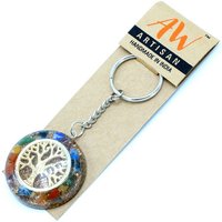 Chakra Gemstone Orgonite Keyring - Tree Of Life