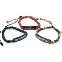 Coco Slogan Stretch Bracelets - Natural Coco Beads, #love, Vegan ❤, Love ❤ All