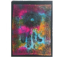 Cotton Wall Hanging - Bohemian Charm, Indian Inspired, Vivid Black, 78cm X 112cm