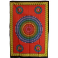 Cotton Wall Art 70 X 110cm - Red Flower Of Life Designs