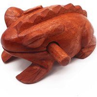 Large Wooden Frog Instrument - Authentic Croaking Sound