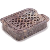 Natural Soapstone Soap Dish - Classic Square, 11x8cm