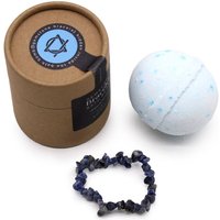 Sodalite Gemstone Bath Bomb With Hidden Bracelet - Sandalwood Scented - Nourishing & Moisturising