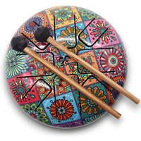 Steel Tongue Drum Multi-colour - 17x13cm