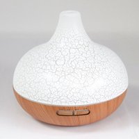 Ultrasonic Aroma Diffuser 400ml - Shell Effect - Usb Powered - 15.5cm H X 16cm Dia - 7 Colour Led