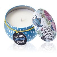 Soy Wax Candle - Parisian Weekend - Peonies Scent - Art Tin - 23 Hour Burn