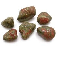 Unakite Tumble Stones - Large, Smooth, African Origin, Green & Terracotta