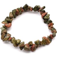 Green Jasper Chipstone Bracelet - Polished Gemstone Chips