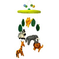Handmade Felt Safari Baby Mobile - Nursery Decor