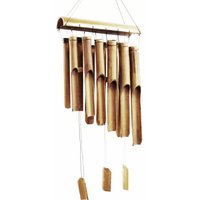 Bamboo Windchime - 130cm X 33cm - 12 Large 50cm Tubes - Natural Finish - 1.3kg