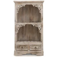 Albasia Wood Bathroom Cabinet - Whitewash - 120cm H X 66.7cm W X 40cm D