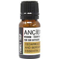 10ml Cedarwood & Bergamot Car Aroma Blend For Stress Relief & Focus - Family Travel