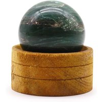 Indian Jade Gemstone Sphere 50mm With Stand - Natural Stone Decorative Ball