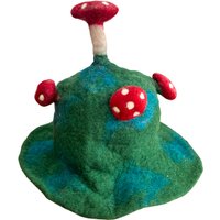 Felted Mushroom Hat - Moss Mountain Green