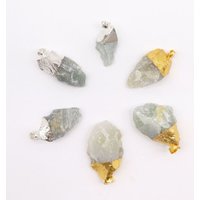 Assorted Indian Jade Pendants, Gold & Silver Plated, Set Of 6