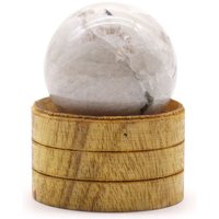 40mm Indian Moonstone Sphere With Stand - Natural Gemstone Ball