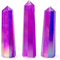 Purple Aurora Crystal Quartz Obelisk - 9cm