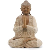 Whitewashed Buddha Statue - 40cm