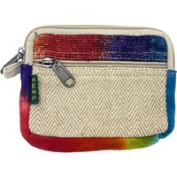 Tie-dye Hemp Square Pouch - 12.5 X 10.5 X 2cm
