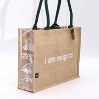 Hop Hare Jute Shopping Bag - 38cm X 11cm X 27cm