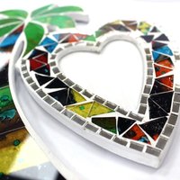 Mosaic Coconut Picture Frame - Double