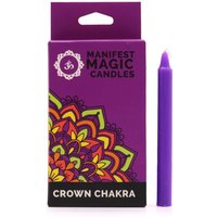 Manifest Magic Violet Crown Chakra Candles - Pack Of 12 - H:12 X D:1.2cm