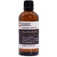 Relaxing Massage Oil - Lavender, Peppermint & Chamomile Essential Oils - 100ml
