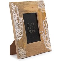 Mango Wood Picture Frame For 10x15cm Photos - White - 26x20x2cm