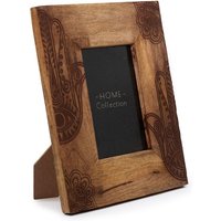 Mango Wood Picture Frame - Black - 10x15cm Photo - 26x20x2cm