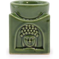 Square Buddha Burner - Dark Jade