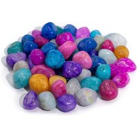 Crackle Quartz Polished Stones 1kg Bag - Mixed Vibrant Colours