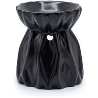Black Geometric Oil Burner - Elegant Essential Oil Diffuser For Soothing Ambiance